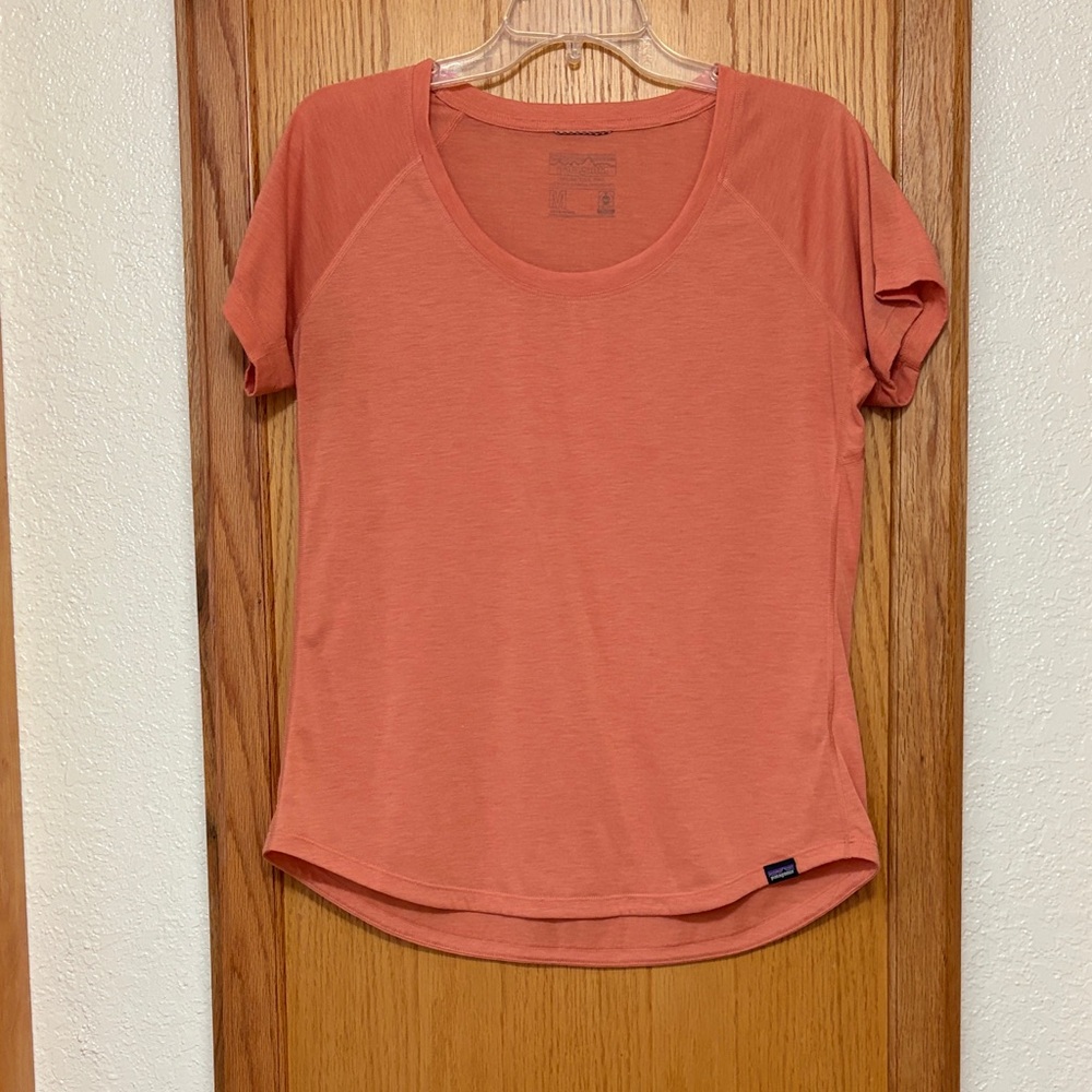 Patagonia Women's Capilene Cool Trail Short Raglan Sleeve Shirt Hiking Travel